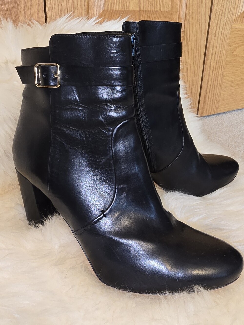 J. Crew Felix Black Ankle Leather Booties